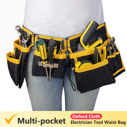 Multi-functional Electrician Tools Bag - Waist Pouch Belt Storage Holder Organizer, Oxford Cloth Construction