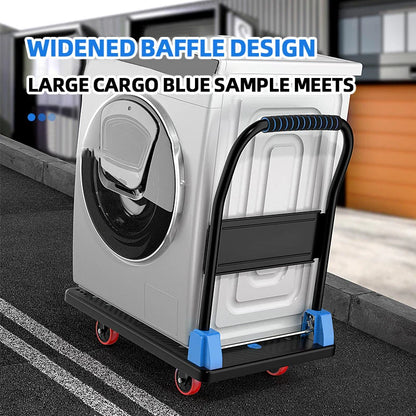 AIRAJ Foldable Platform Hand Truck – Heavy Duty Portable Trolley Cart, Compact Push Dolly for Practical Handling