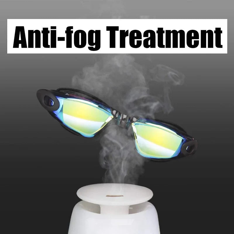 Swimming Goggles for Men and Women - Anti-Fog UV Protection, Prescription Waterproof Silicone for Adults and Kids, Diving Glasses