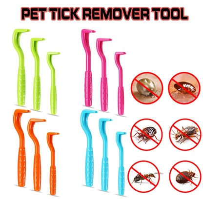 3PCS Pet Flea & Tick Remover Tool Set – Stainless Steel Lice, Worm & Insect Clamps for Cats & Dogs Grooming Care