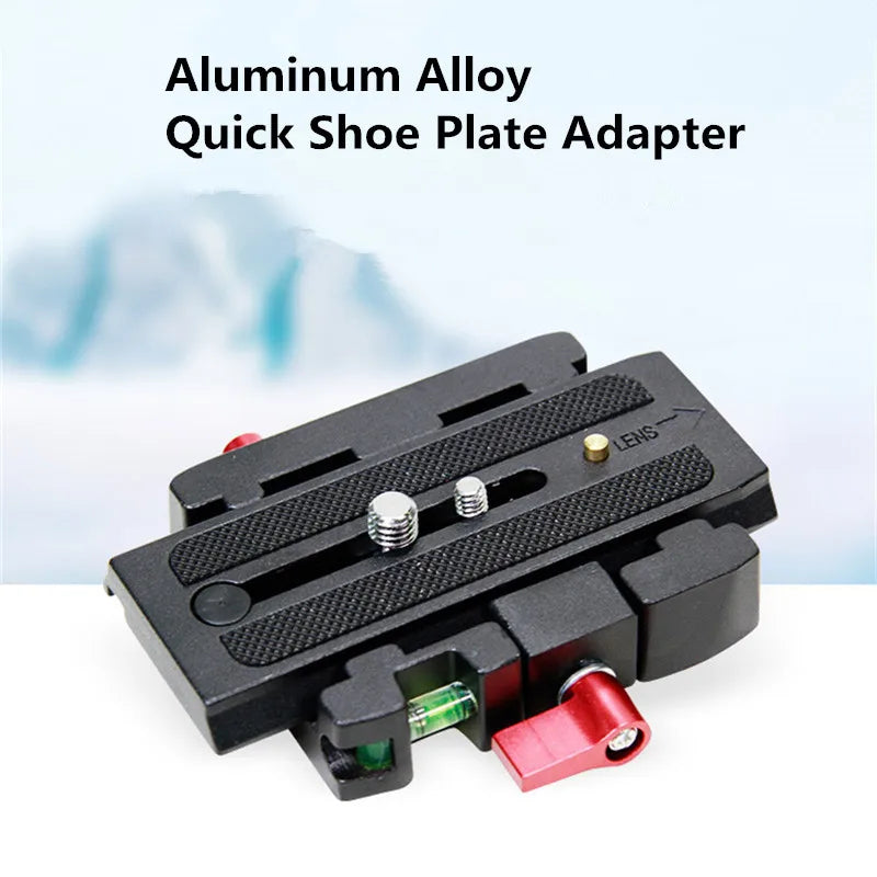 Quick Release Plate Adapter for Manfrotto 501/503/701HDV – Aluminium Tripod Clamp Replacement Kit 577/519/561/Q5 Compatible