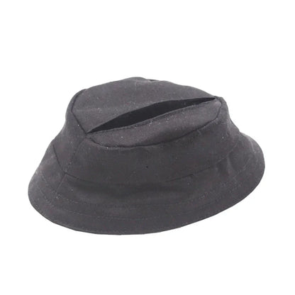 Solid Color Fisherman Hat for 17cm Labubu Doll – Cotton Doll Accessories (Hat Only, No Doll Included) | Cute Collectible Outfit Accessory
