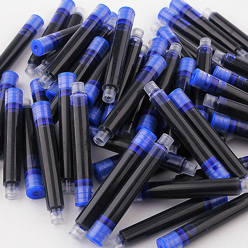 12-36PCS Colourful Ink Sac Fountain Pen Refills 3.4mm - Refillable Ink Cartridges for Drawing, School & Office Use