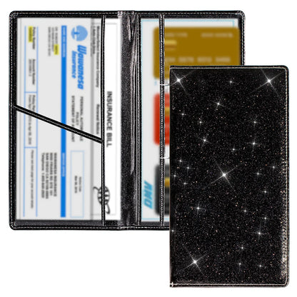 Car Registration & Insurance Card Holder — Vehicle License Document Organizer for Glove Box Compartment