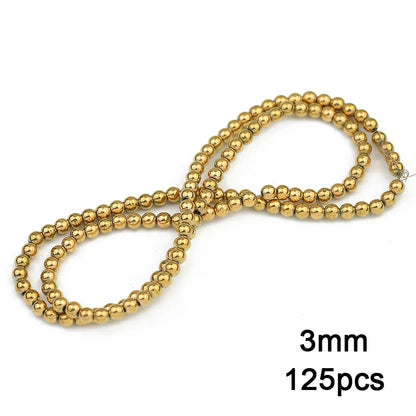 3A+ Retention Color Hematite Beads – Star & Heart Shapes, Gold-Plated Natural Stones for DIY Jewelry & Bracelets
