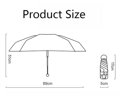 Flat 50% Off Women’s Sun Protection Parasol – Anti-UV Dual-Use Sunny & Rainy Pocket Umbrella