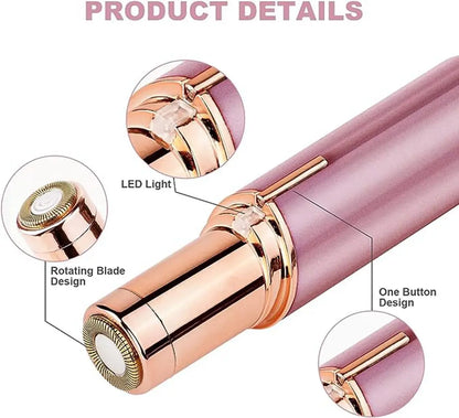 Women’s Facial Hair Remover — Painless Rechargeable Electric Shaver for Lip, Chin & Arms