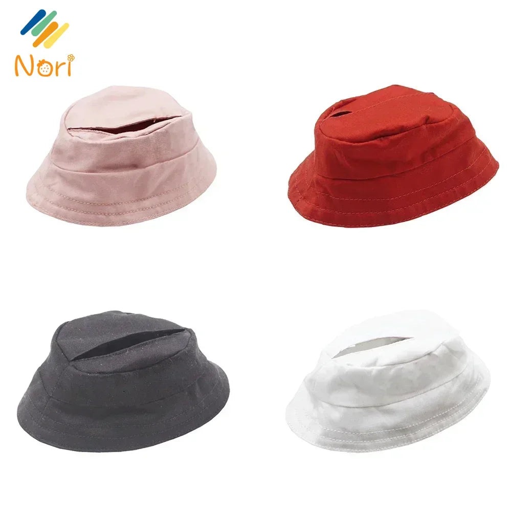 Solid Color Fisherman Hat for 17cm Labubu Doll – Cotton Doll Accessories (Hat Only, No Doll Included) | Cute Collectible Outfit Accessory