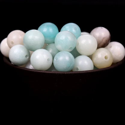 Natural Round Mixed Gemstone Beads — Tiger Eye, Amazonite, Lava, Turquoise, Agate, Jasper & Garnet Spacer Beads for DIY Bracelet