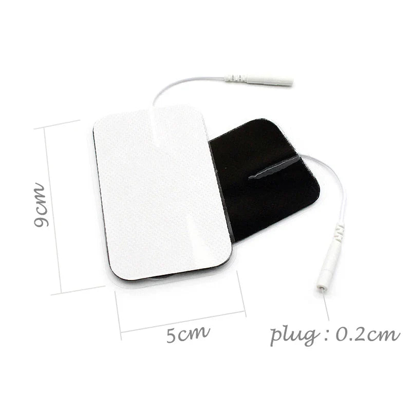 5×9cm Non-Woven Electrode Pads – 2mm Plug for TENS Muscle Stimulator & Acupuncture Machine, Gel Patch Accessories
