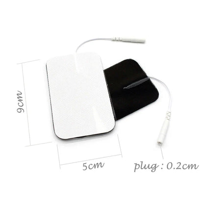 5×9cm Non-Woven Electrode Pads – 2mm Plug for TENS Muscle Stimulator & Acupuncture Machine, Gel Patch Accessories