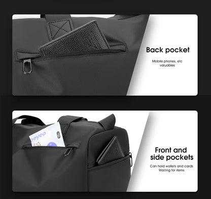 Zipper Large Capacity Oxford Travel Bag – Waterproof Fitness & Sports Luggage with Thickened Fabric