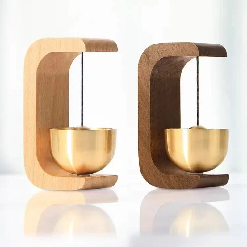 Wooden Wind Chimes Wireless Doorbell - Decorative Hanging Wind Bell for Home Entrance & Opening Decorations