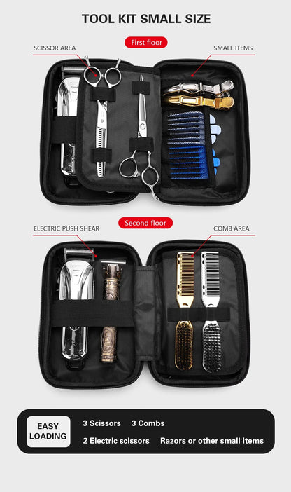 Portable Hair Scissors Case – Waterproof, Shockproof Barber & Beauty Tool Box for Trimmers, Styling & Makeup