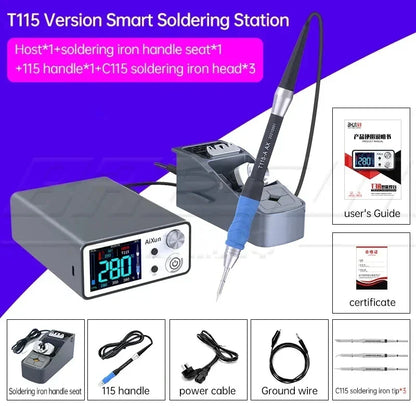 AIXUN T3A T3B Intelligent Soldering Station - T115/T210/T245/T12 Rework Station for PCB & BGA Soldering Tools