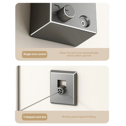 Retractable Stainless Steel Clothesline: Pull-Out Clothes-Drying Machine Rope - Space-Saving Drying Rack for Household