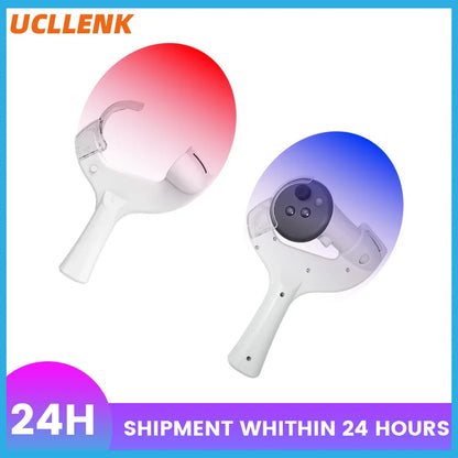 VR Table Tennis Adapter for Meta Quest 3/3S – Controller Handle Accessory with Rackets for VR Gaming