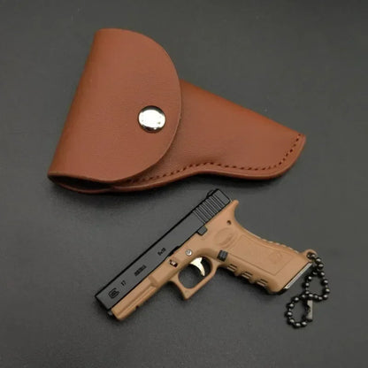 Metal Mini Tactical Keychain - 1:3 G17 Tiny Pendant, Decorative Ornament & Birthday Gift for Men