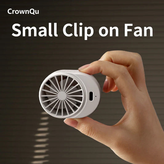 Portable Waist Clip Fan Rechargeable 360° Adjustable Turbo Neck Fan 3-Speed Strong Wind Outdoor Sports & Work Cooling Fan