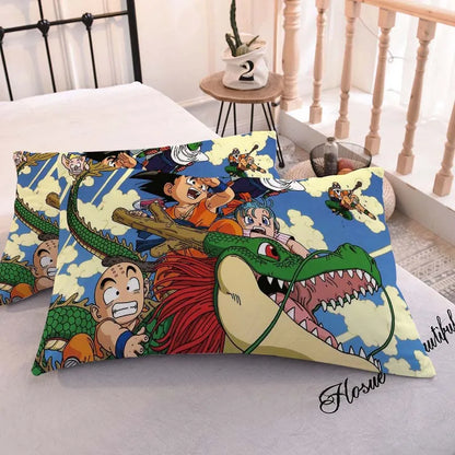 DRAGON BALL Anime Pillowcase – Cute Printed Pillow Cover for Comfortable Home Bedding & Gifts