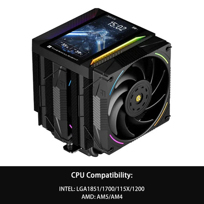 Thermalright Peerless Assassin 120 ARGB CPU Air Cooler – Digital Black Dual Tower High Performance Radiator for Intel LGA1851/1700/1200/115X & AMD AM4/AM5