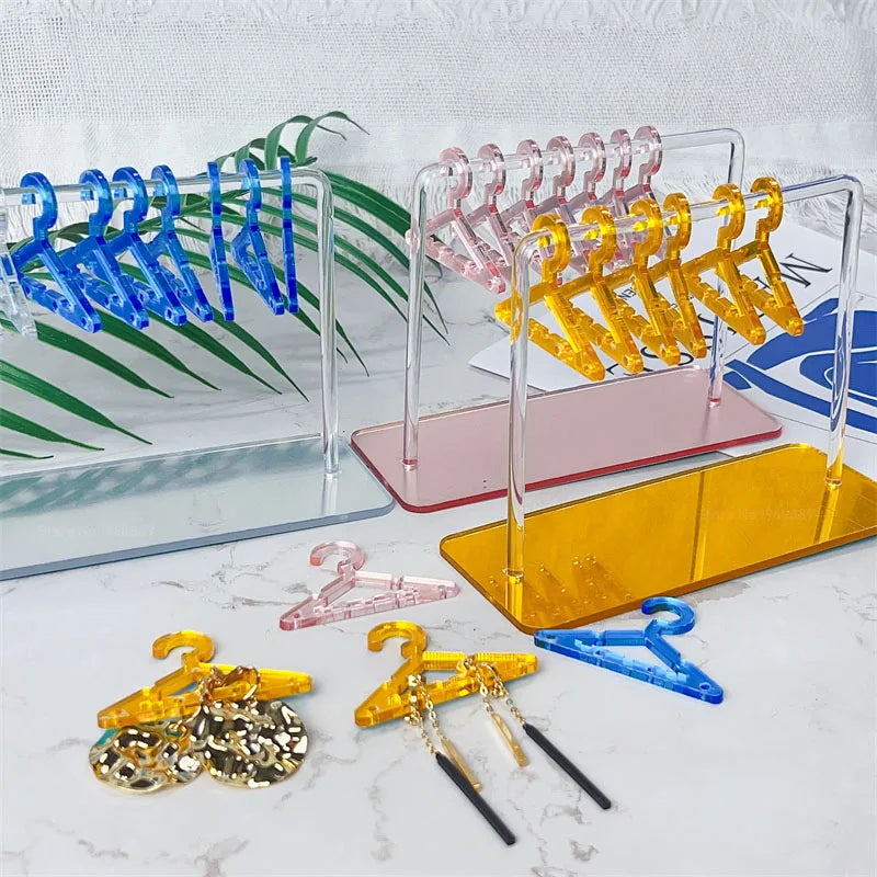 8pcs Mini Polymer Clay Earring Stand Organizer - Tabletop Jewelry Display Hanger for Earrings