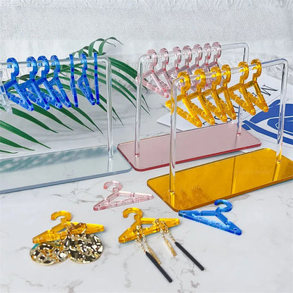 8pcs Mini Polymer Clay Earring Stand Organizer - Tabletop Jewelry Display Hanger for Earrings