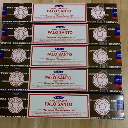 5 Box NAG Champa Satya Incense Collection – Handmade Sticks with Refreshing Medicinal Aromas for Home Fragrances
