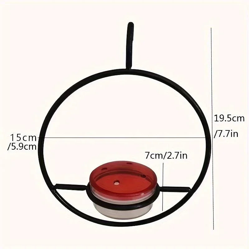 Circular Hanging Hummingbird Feeder – Water Feeder for Birds, Perfect for Gardens and Courtyard Bird Supplies