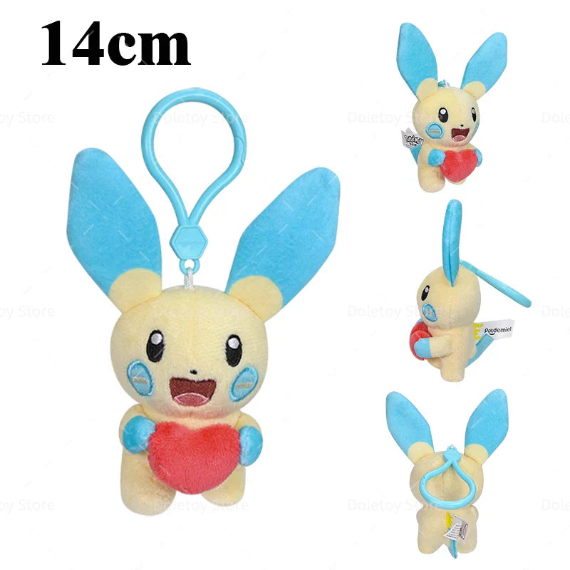 Original Pokémon Plush Keychain – Pikachu, Eevee, Charmander, Squirtle, Mew, Snorlax, Jigglypuff Cute Cartoon Doll Toy Gift for Kids