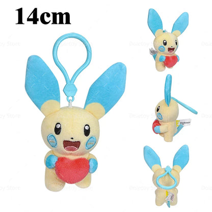 Original Pokémon Plush Keychain – Pikachu, Eevee, Charmander, Squirtle, Mew, Snorlax, Jigglypuff Cute Cartoon Doll Toy Gift for Kids