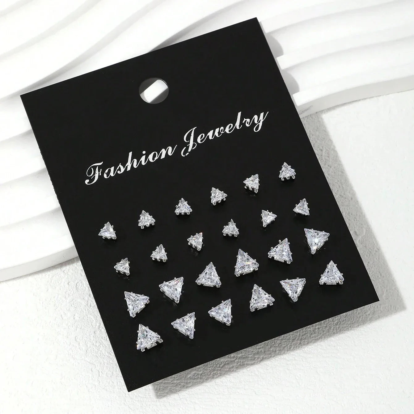 12 Pairs Luxurious Zirconia Earrings Set – Shiny Elegant Simple Stud Jewelry Gift for Parties, Couples & Daily Wear