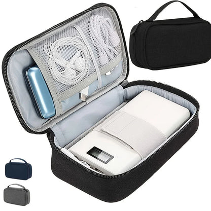 Portable Travel Cable Organizer Bag – Multifunctional Zipper Case for USB Gadgets, Chargers & Accessories