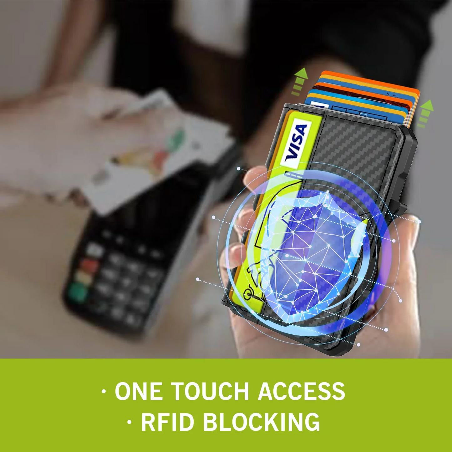 Men’s Slim Leather Wallet – RFID Blocking Bifold with Money Clip and Credit Card Slots