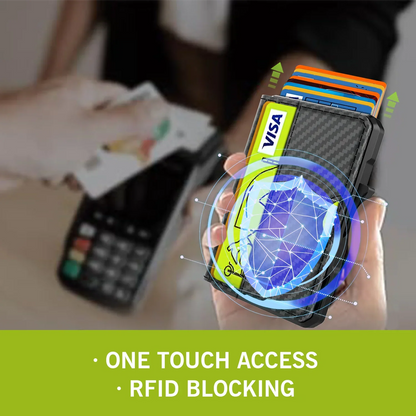 Men’s Slim Leather Wallet – RFID Blocking Bifold with Money Clip and Credit Card Slots