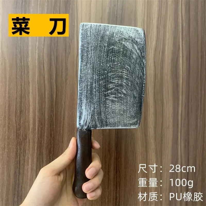 Halloween Cosplay Knife Prop - PU Safety Short Knife Replica for Role Playing & Costume Events