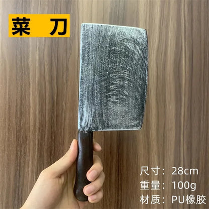Halloween Cosplay Knife Prop - PU Safety Short Knife Replica for Role Playing & Costume Events