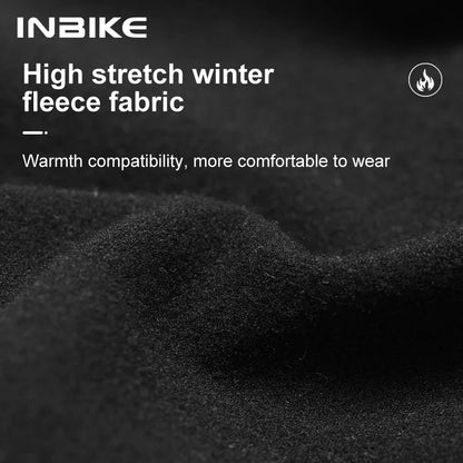 INBIKE Winter Cycling Bib Pants – Thermal Fleece 3D Padded MTB Bib Tights for Men, Cold Weather Cycling Clothing