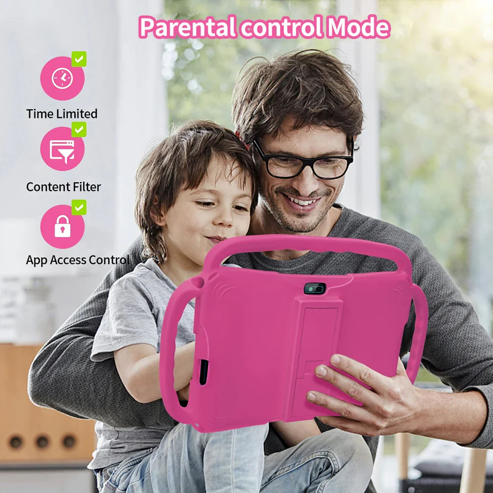 2024 New 5G WiFi Children's Tablet – 4GB RAM, 64GB ROM, Quad-Core, Dual Camera, 4000mAh, Android 13, Portable Mini Tablet