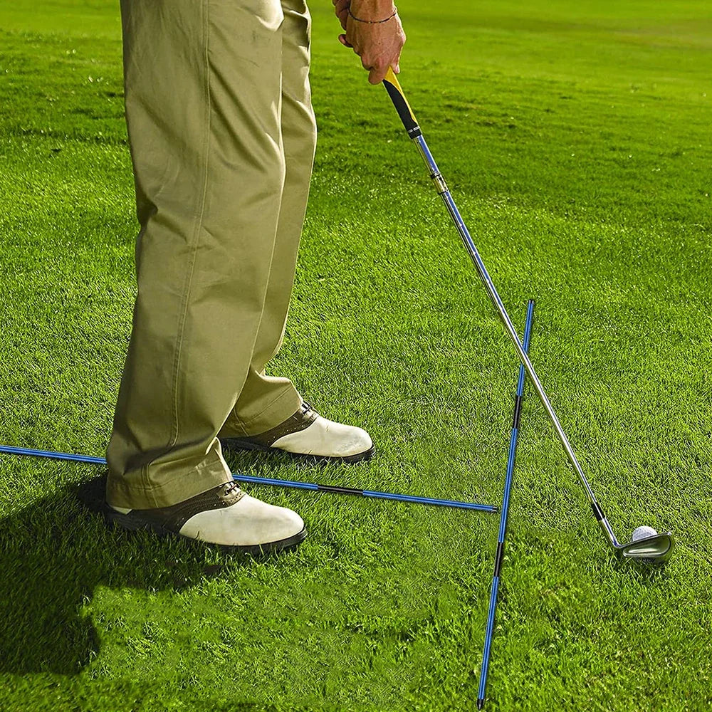 2 Pack Golf Alignment Stick: Collapsible Practice Rods for Swing Training - Essential Golf Swing Trainer Tools