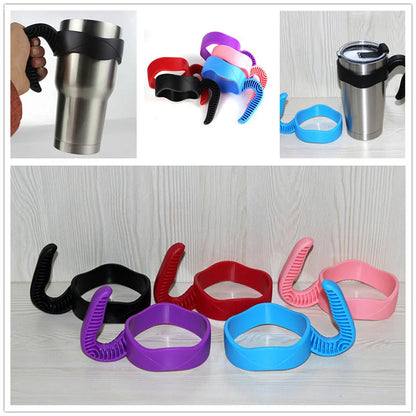 Non-Slip Handle Holder for 20oz and 30oz Tumbler Mugs - Coffee/Water Cup Bottle Accessories for Travel, Portable Insulated Plastic