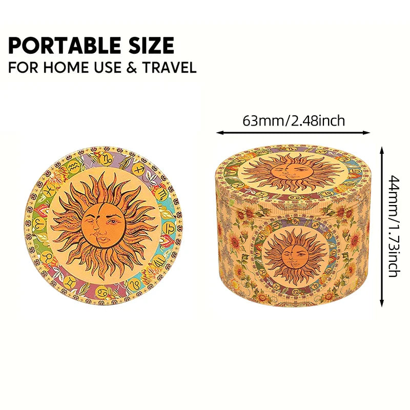 Mini 4-Layer Metal Herb Grinder — 63mm Zinc Alloy Tobacco & Dry Herb Crusher for Smoking Accessories