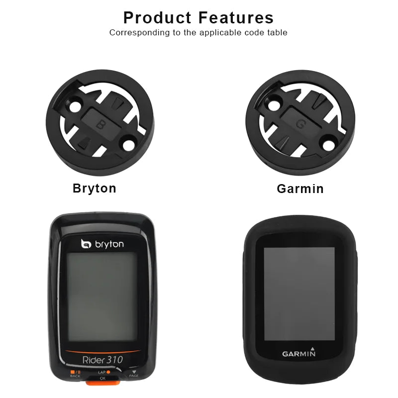 Bike Computer Mount Adapter Base — Replacement Bracket for Garmin, Bryton, Wahoo, Magene Bicycle Computers