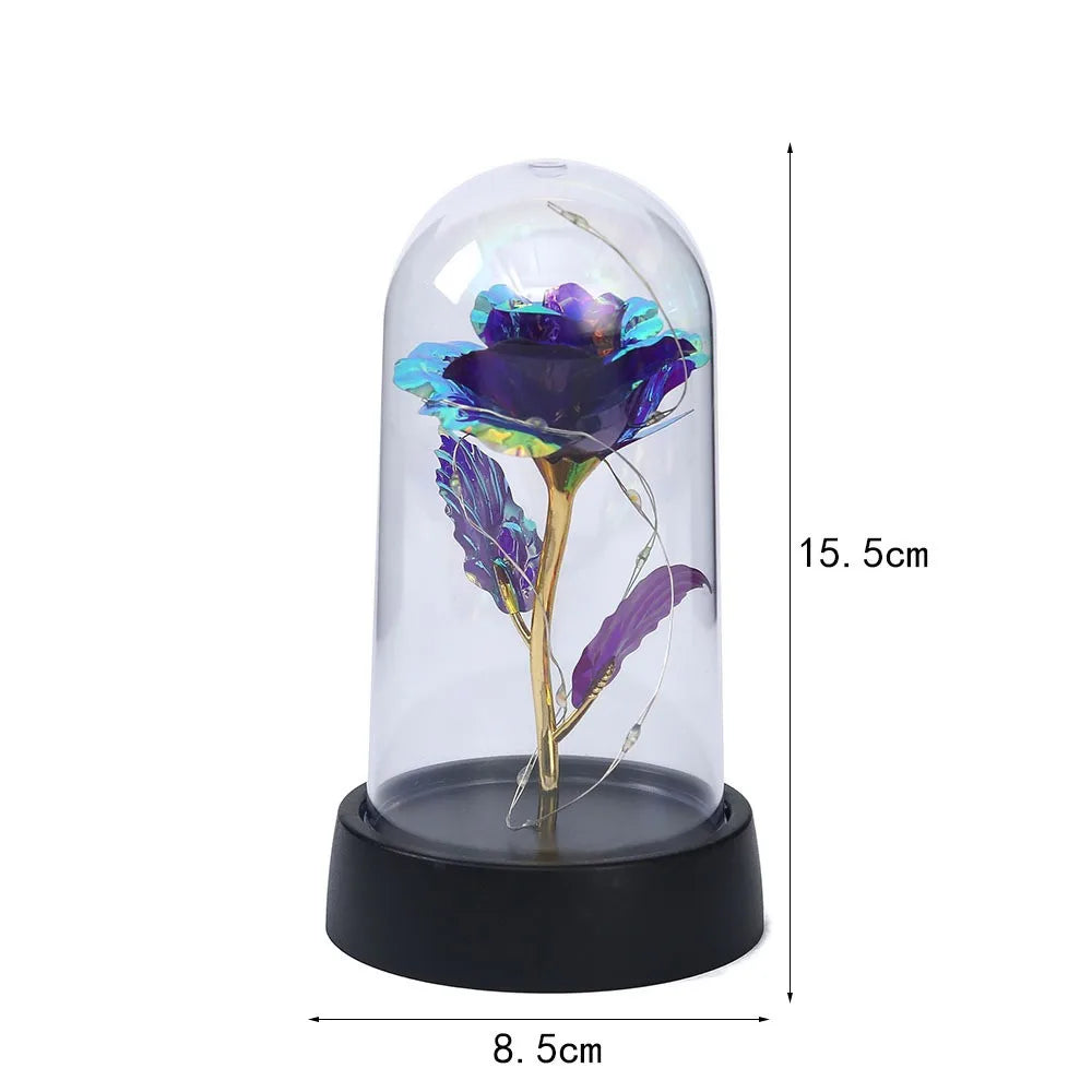 LED Enchanted Galaxy Rose with Fairy Lights — Eternal Beauty Rose in Dome for Valentine’s, Wedding & Mother’s Day