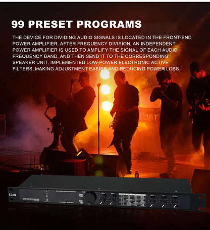 Professional Digital Reverberation DSP Processor - Multi-Effect Audio Equalizer for Enhanced Sound