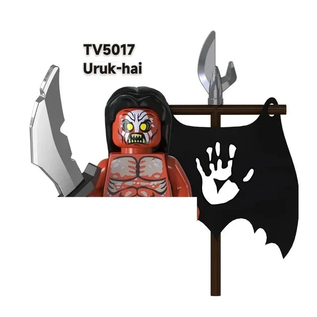 TV6403/TV6404/TV6405 Blocks Toy Set — Orcs, Dwarfs, Elves & Rohan Knight Action Figures Building Bricks for Kids Gift