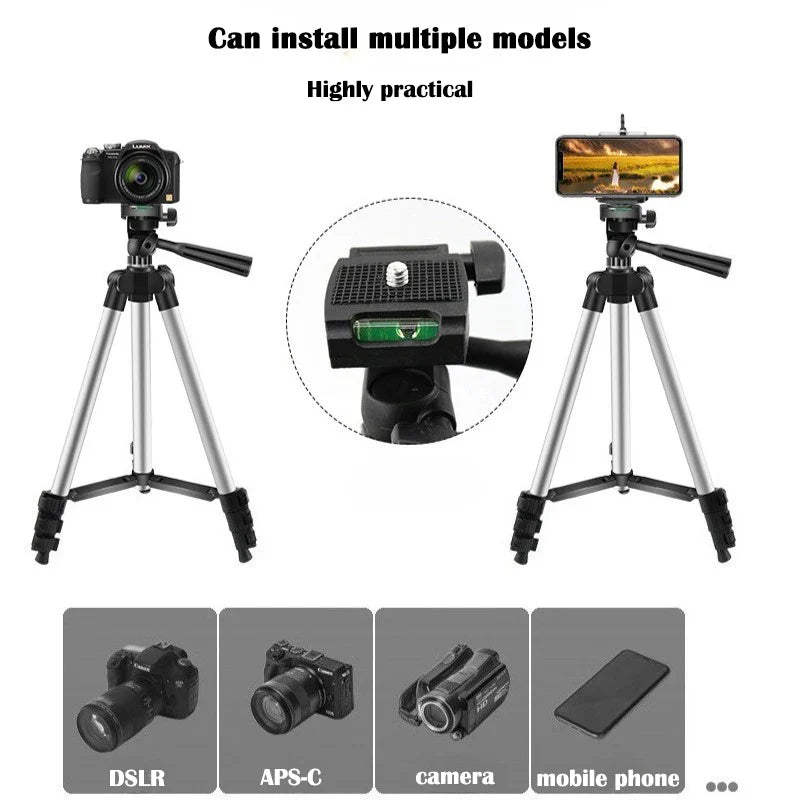 102cm Phone Tripod Stand – Universal Video & Photography Stand with Bluetooth Remote for Phones and Cameras
