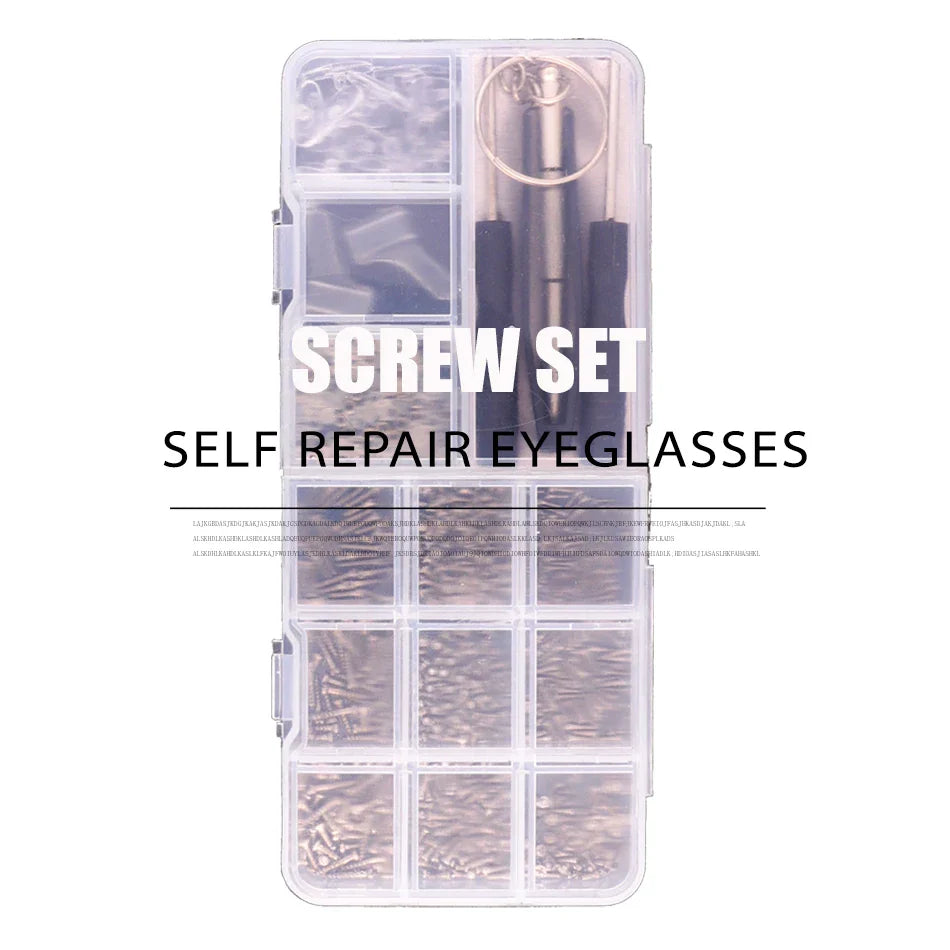 Eyeglass & Sunglass Repair Kit | Mini Screwdriver, Screws, Nuts, Nose Pads & Optical Tool Set