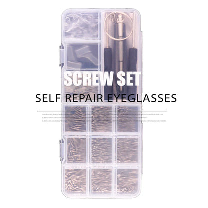 Eyeglass & Sunglass Repair Kit | Mini Screwdriver, Screws, Nuts, Nose Pads & Optical Tool Set