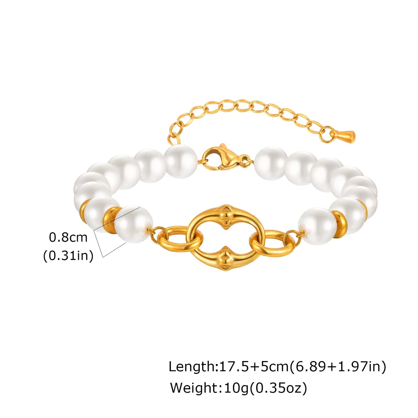 Women’s Chunky Gold Toggle Chain Bracelet – Stainless Steel OT Buckle Link Bracelet, Tarnish-Free Bold Fashion Jewelry
